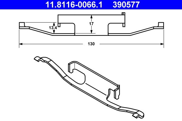 Feder, Bremssattel ATE 11.8116-0066.1
