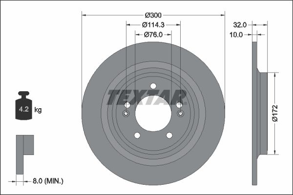 Bremsscheibe TEXTAR 92337203