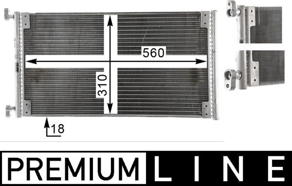 Kondensator, Klimaanlage MAHLE AC832000P