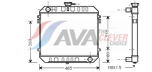 Kühler, Motorkühlung AVA QUALITY COOLING OL2095