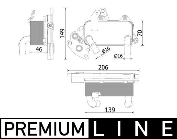 Ölkühler, Automatikgetriebe MAHLE CLC230000P