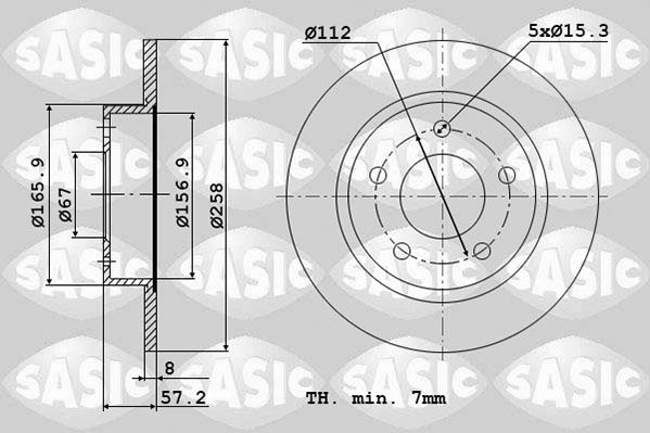 Bremsscheibe SASIC 6106053