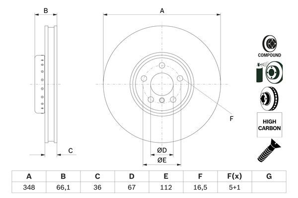 Bremsscheibe BOSCH 0986479F58