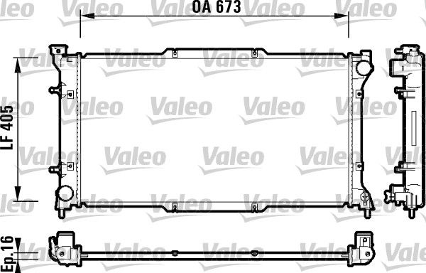 Kühler, Motorkühlung VALEO 734158