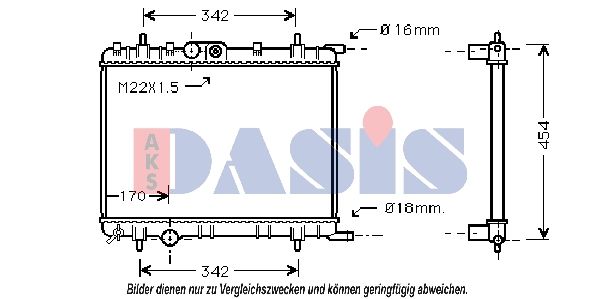 Kühler, Motorkühlung AKS DASIS 060052N