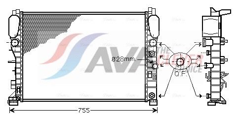 Kühler, Motorkühlung AVA QUALITY COOLING MSA2342