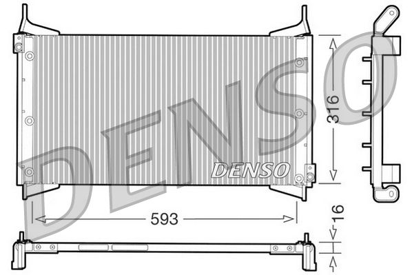 Kondensator, Klimaanlage DENSO DCN09012
