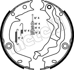 Bremsbackensatz, Feststellbremse METELLI 53-0187K