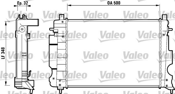 Kühler, Motorkühlung VALEO 732122