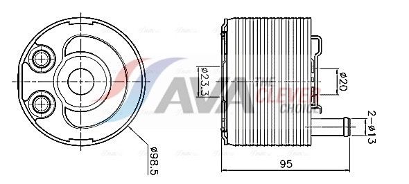 Ölkühler, Motoröl AVA QUALITY COOLING DN3483