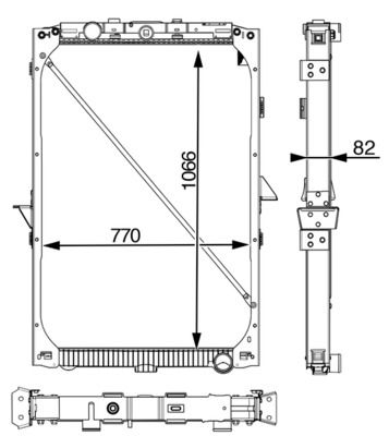 Kühler, Motorkühlung MAHLE CR819001P