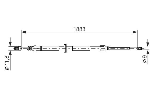 Seilzug, Feststellbremse BOSCH 1987482302