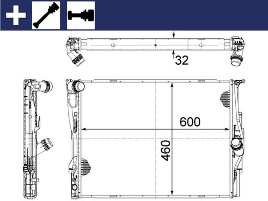 Kühler, Motorkühlung MAHLE CR1087000S