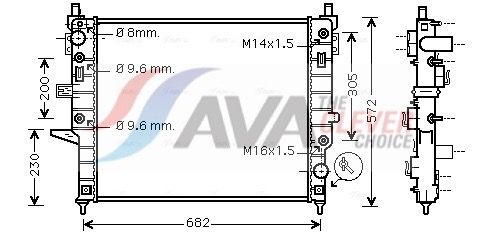 Kühler, Motorkühlung AVA QUALITY COOLING MSA2332