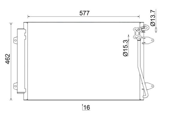 Kondensator, Klimaanlage MAHLE ac 954 000s