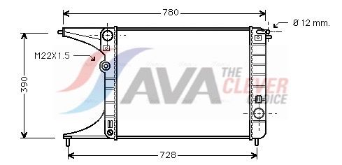 Kühler, Motorkühlung AVA QUALITY COOLING OL2245