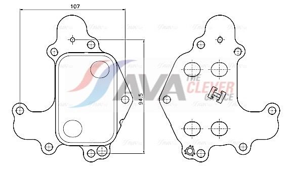 Ölkühler, Motoröl AVA QUALITY COOLING PE3434
