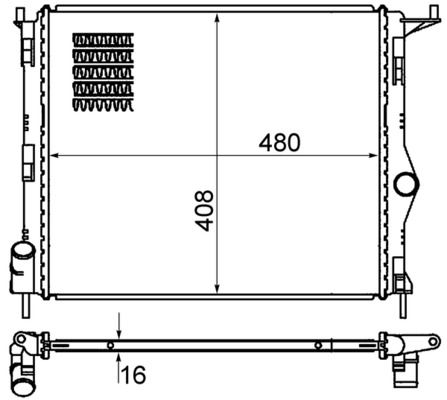 Kühler, Motorkühlung MAHLE CR1765000S