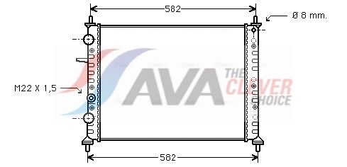 Kühler, Motorkühlung AVA QUALITY COOLING FT2162