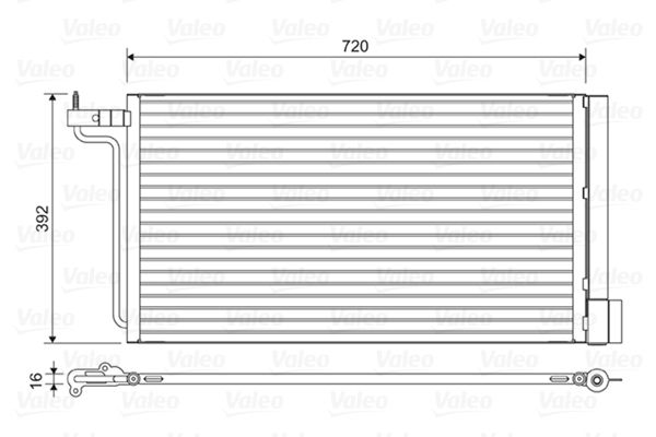 Kondensator, Klimaanlage VALEO 814177