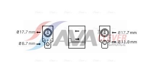 Expansionsventil, Klimaanlage AVA QUALITY COOLING RT1488
