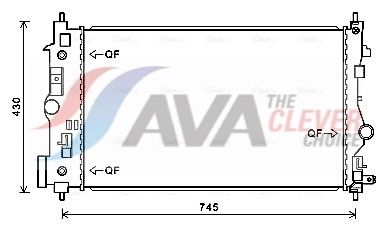 Kühler, Motorkühlung AVA QUALITY COOLING OL2547