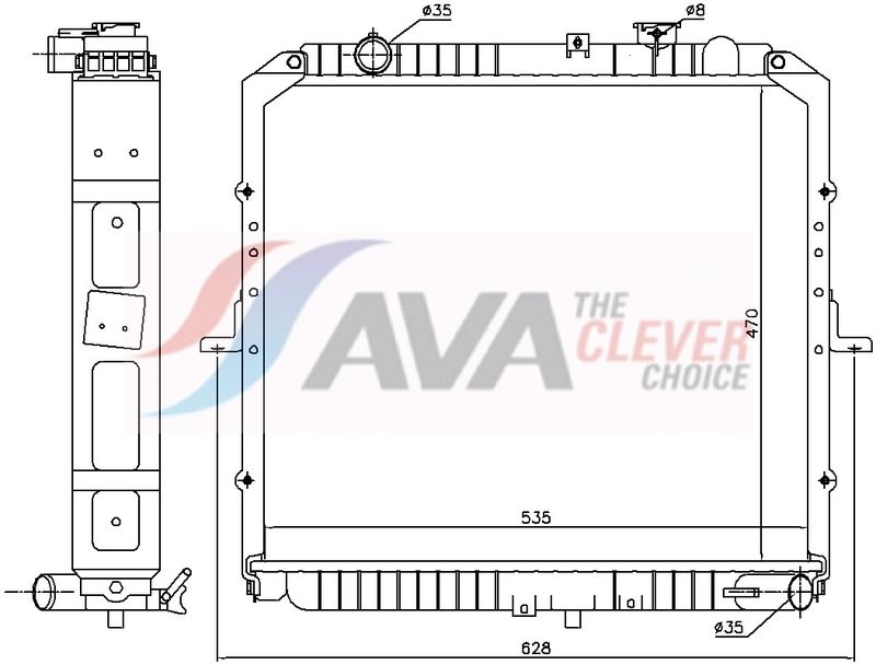 Kühler, Motorkühlung AVA QUALITY COOLING KA2347