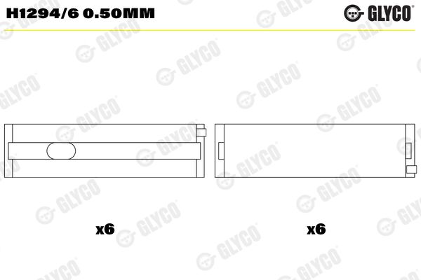 Kurbelwellenlager GLYCO H1294/60.50MM