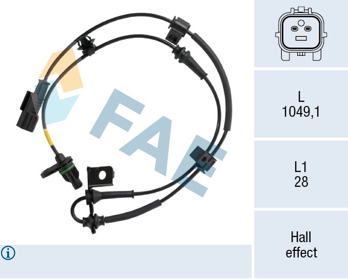 Sensor, Raddrehzahl FAE 78758