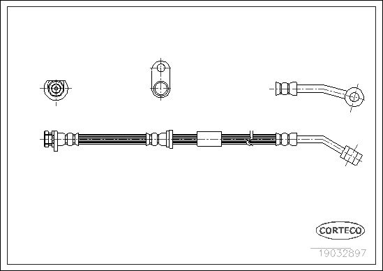 Bremsschlauch CORTECO 19032897