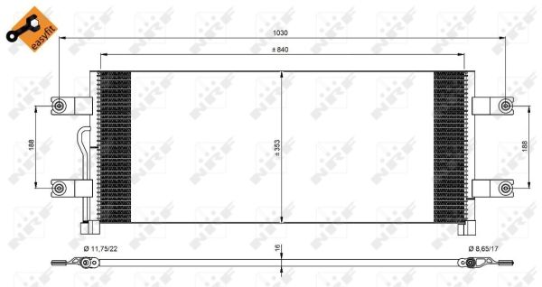 Kondensator, Klimaanlage NRF 350075