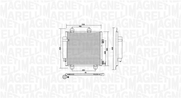 Klimakondensator Klimakühler MAGNETI MARELLI 350203753000