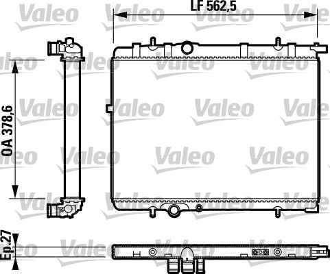 Kühler, Motorkühlung VALEO 732893