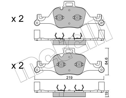 Bremsbelagsatz, Scheibenbremse METELLI 22-1145-0