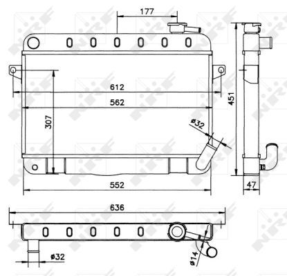 Kühler, Motorkühlung NRF 52162