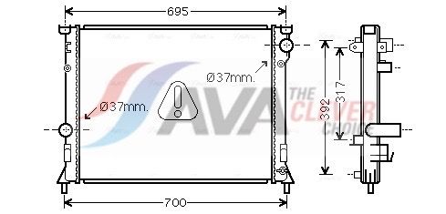 Kühler, Motorkühlung AVA QUALITY COOLING CR2116