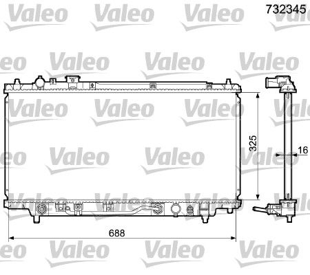 Kühler, Motorkühlung VALEO 732345