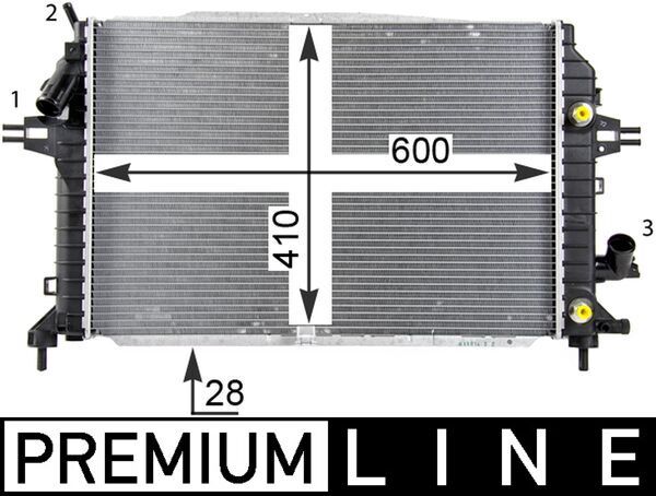 Kühler, Motorkühlung MAHLE CR1857000P
