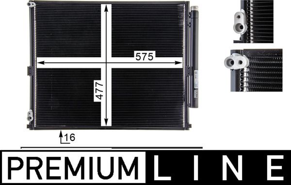 Kondensator, Klimaanlage MAHLE AC838000P