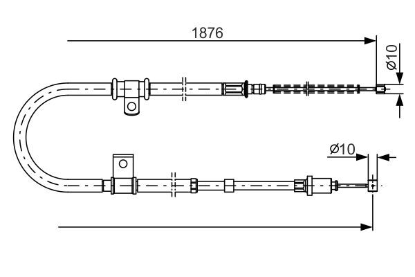Seilzug, Feststellbremse BOSCH 1987482183
