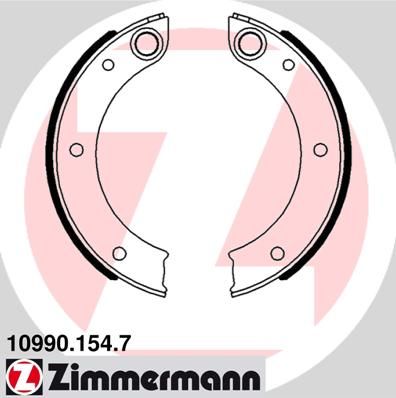 Bremsbackensatz, Feststellbremse ZIMMERMANN 10990.154.7