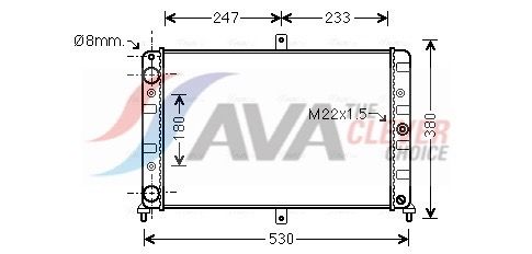 Kühler, Motorkühlung AVA QUALITY COOLING LA2008