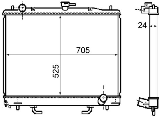 Kühler, Motorkühlung MAHLE CR1072000S