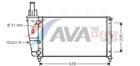 Kühler, Motorkühlung AVA QUALITY COOLING FT2228