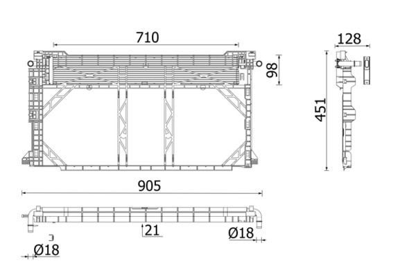 Kühler, Motorkühlung MAHLE CR2668000P