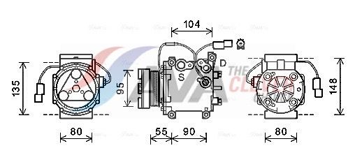 Kompressor, Klimaanlage AVA QUALITY COOLING MTAK242