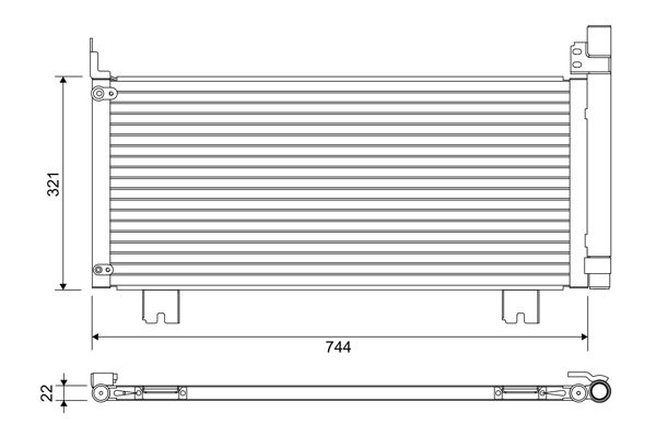 Klimakondensator Klimakühler VALEO 822651