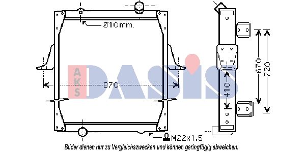 Kühler, Motorkühlung AKS DASIS 390034N
