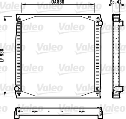 Kühler, Motorkühlung VALEO 730260