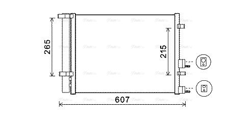 Kondensator, Klimaanlage AVA QUALITY COOLING hya5244d